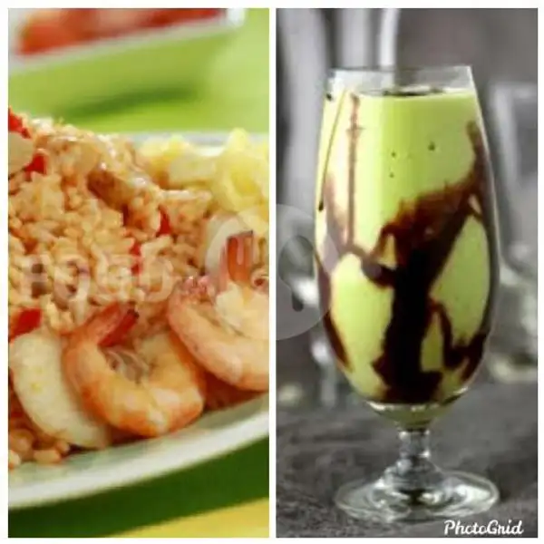 Nasi Goreng Seafood + Jus Apukat + Krupuk | Immanuel Jus & Aneka Nasi, Krembangan