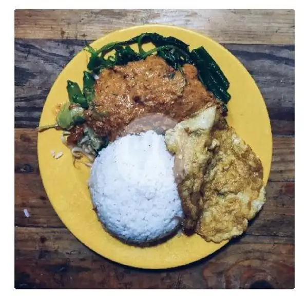 Nasi Pecel Telur Ambyar + Teh | Pondok Ayam Ambyar, Villa Muka Kuning