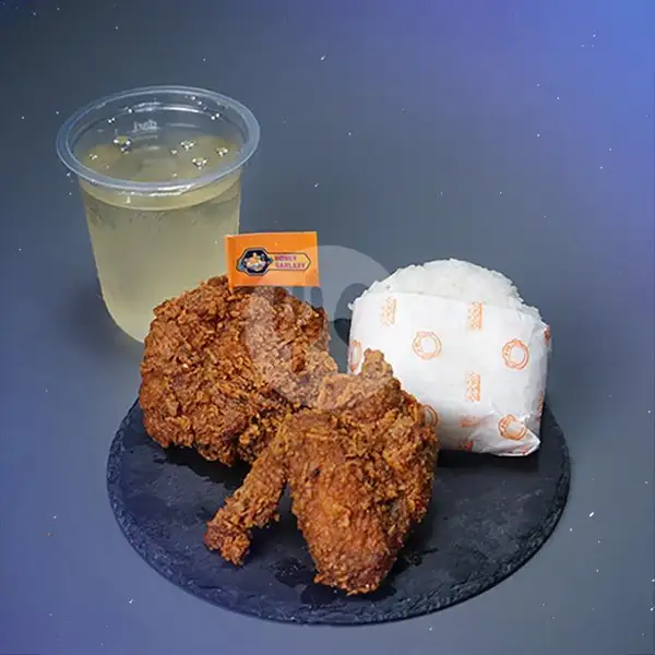 2 Pcs Moon Fried Chicken Complete Set | SAN GYU by Hangry, Karawaci