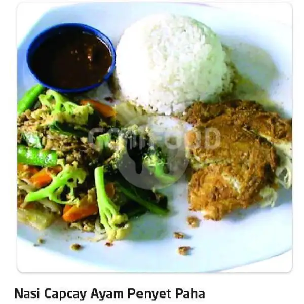 Nasi Capcay Ayam Penyet Paha | Ayam Penyet Jakarta, Dr Mansyur