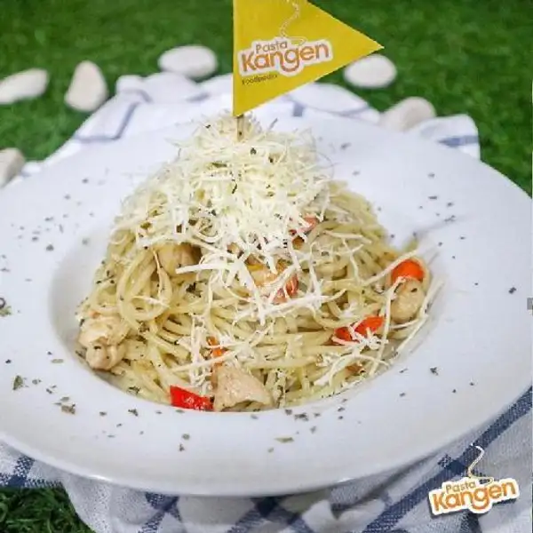 Spaghetti Mama Muda (aglio Olio) | Kedai Bamboe Cafe, Tugu Macan