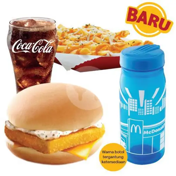 Fish Fillet Burger McFlavor Set + Colorful Bottle | McDonald's, Galuh Mas-Karawang