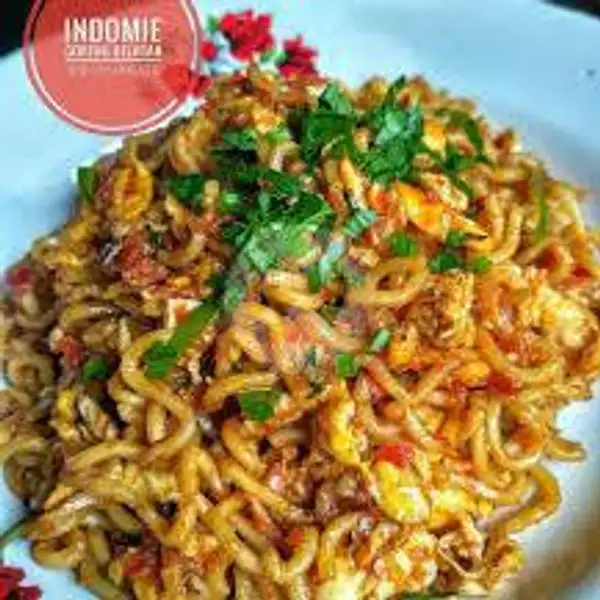 Indomie Goreng Sauce Hot Barbeque | Ayam Geprek Farish, Tlogosari Kulon