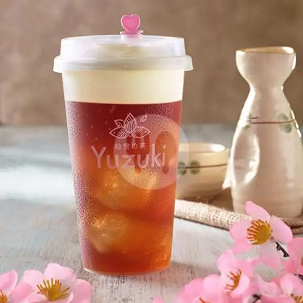 Cheese Black Tea 500ml | Yuzuki Tea & Bakery Majapahit - Cheese Tea, Fruit Tea, Bubble Milk Tea and Bread