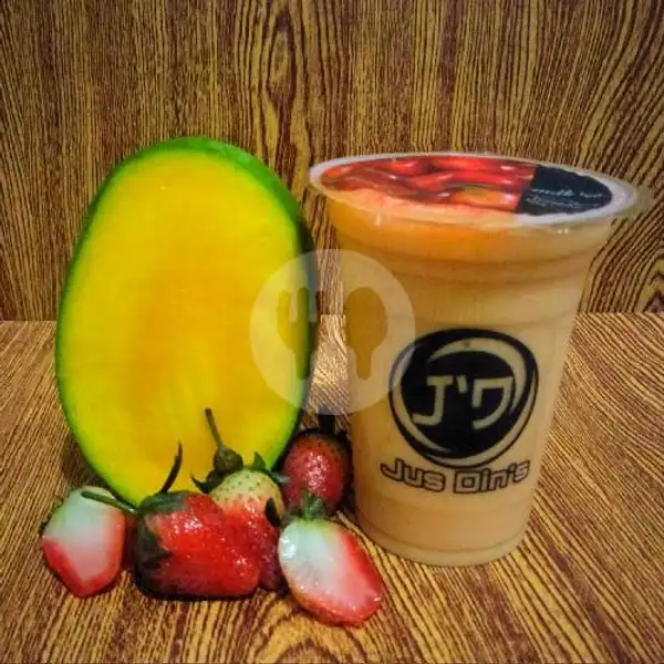 Jus Mix Mangga + Strawberry | JUS DIN'S, Dewisartika
