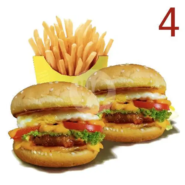 Paket Hemat 4 | Only Burger, Taman Kopo