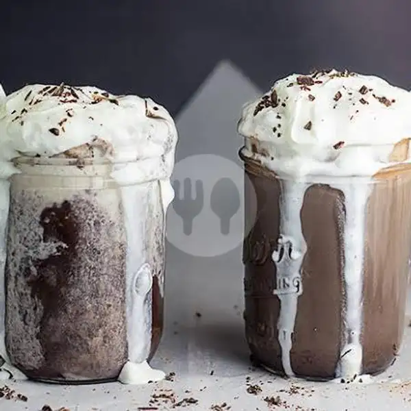 16 oz - Ice Coffee Latte + Toping Ice Cream | Yummy Yaki (Burger, Kebab, Nasi Ayam, Juice), Sanden
