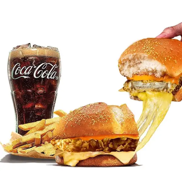 Paket Mozzarella Chicken Medium | Burger King, Hayam Wuruk