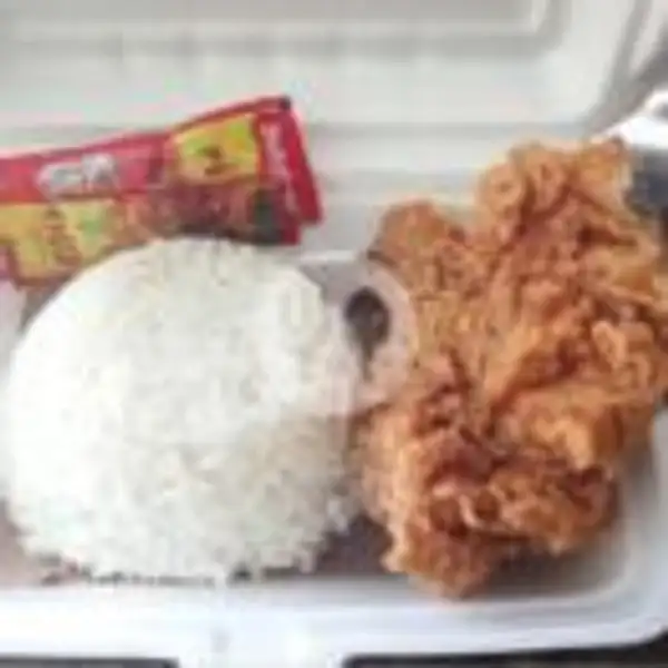 Paket Es/Teh Nasi Ayam Dada Krispi | Ayam Goreng Sekawan Krispi & Geprek, Semanggi