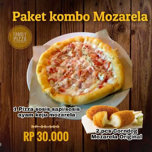 Paket Kombo Mozarela | Family Pizza, Jeruk Legi