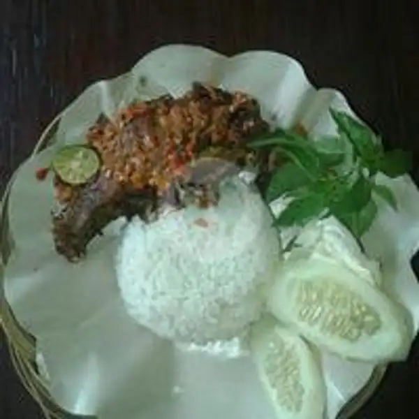 Bebek Geprek + Nasi Level 3 (Cabai 11-15) | Warung Ibu Sri Bebek Goreng Khas Surabaya, Nusa Kambangan