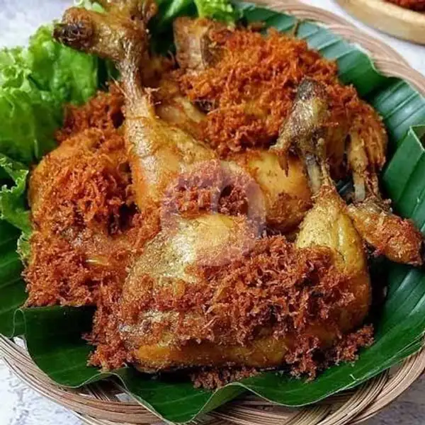 Ayam Goreng Serundeng Paha | Fried Chicken Geprek Alviko