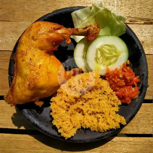 Nasi Ayam Goreng Rempah Kremes ( Paha ) | Ayam Geprek Rempah Pak Ndut, Mlati