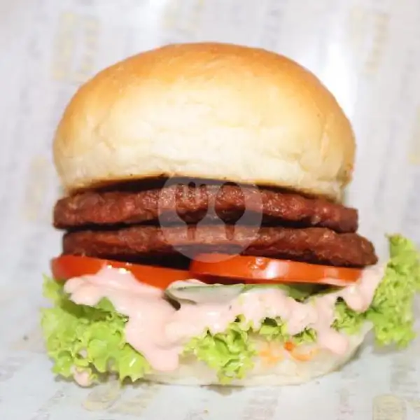 Burger Sapi Double | May Burger Batam (Ramly Tiban), Bank Mandiri Tiban