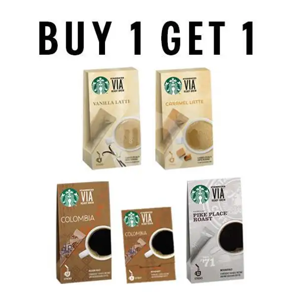 Buy 1 Get 1 Starbucks VIA | Starbucks, DP Mall Semarang