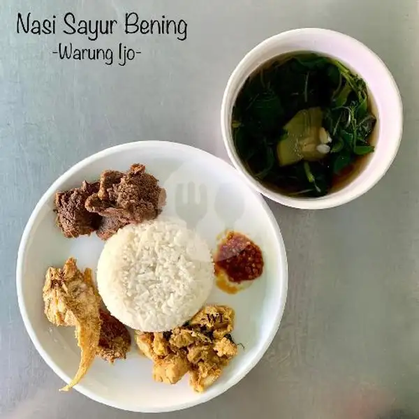 Nasi Sayur Bayam 3 | Warung Ijo, Sukolilo