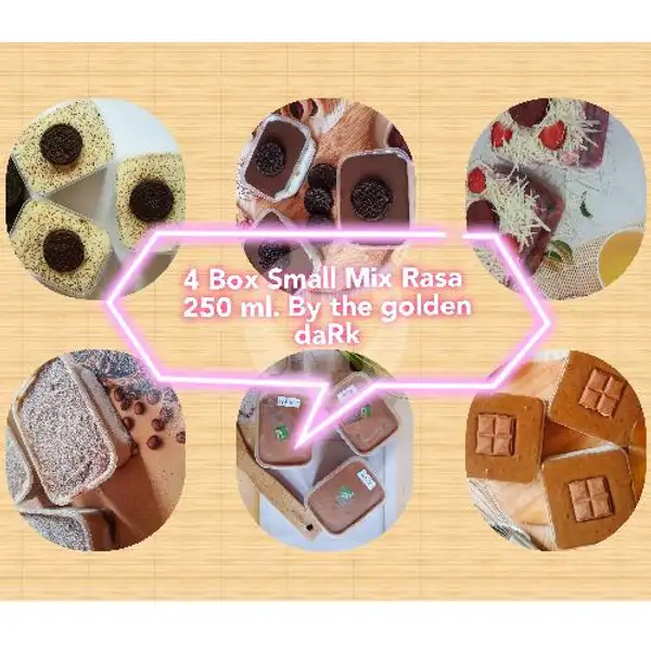 4 Box Small Mix Rasa | The Golden Dark (Dessert Bakery), Kavling P & K