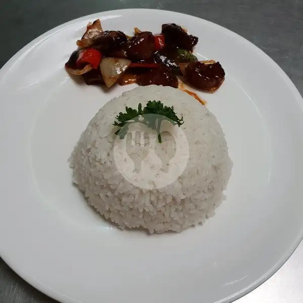 Beef Black Peppers with Rice (Sapi Lada Hitam X.O + Nasi) | X.O Suki Cuisine, Denpasar