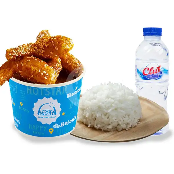 Combo Wing Garlic Sweet N Sour (Wing+Nasi+Mineral) | Hot-Star, 23 Paskal