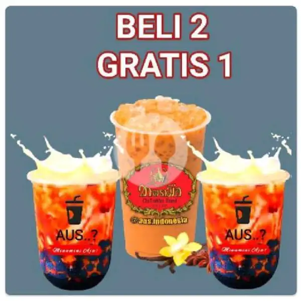 BELI 2 GRATIS 1 ( 2 Brown Sugar BOBA Freshmilk Dan Thai Tea Medium ) | Aus, Pengasinan