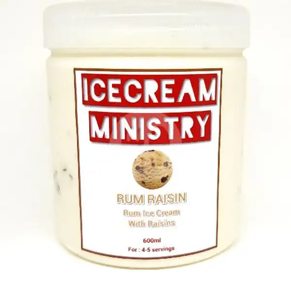 Ice Cream Ministry Rum Raisin 600ml ( Best Seller ) | Aice Ice Cream, Roxy