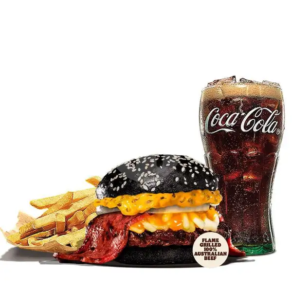Kuro Ninja Beef Burger Meal | Burger King, Hayam Wuruk