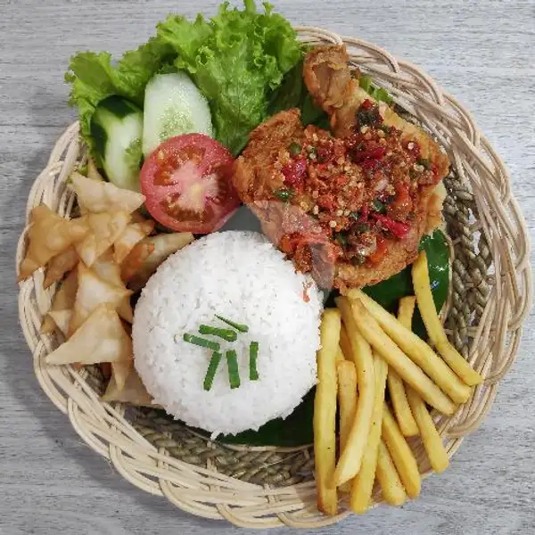Ayam Geprek+nasi+kentang Goreng | GEPREK BERDUA