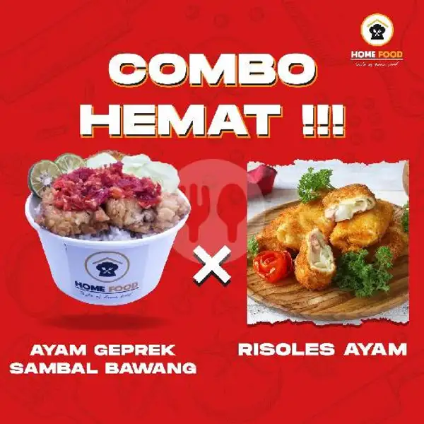 COMBO HEMAT - Ayam Geprek Sambal Bawang Dan Risoles Ayam | Home Food, Cipondoh