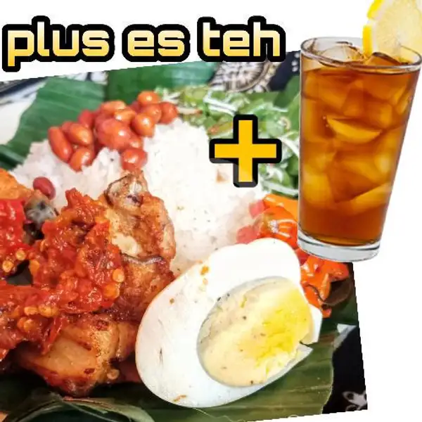 Nasi Campur Ayam Pedas + Es Teh | Nasi Campur Babi Srijati Khas Bali, Ayam Betutu & Nasi Jinggo