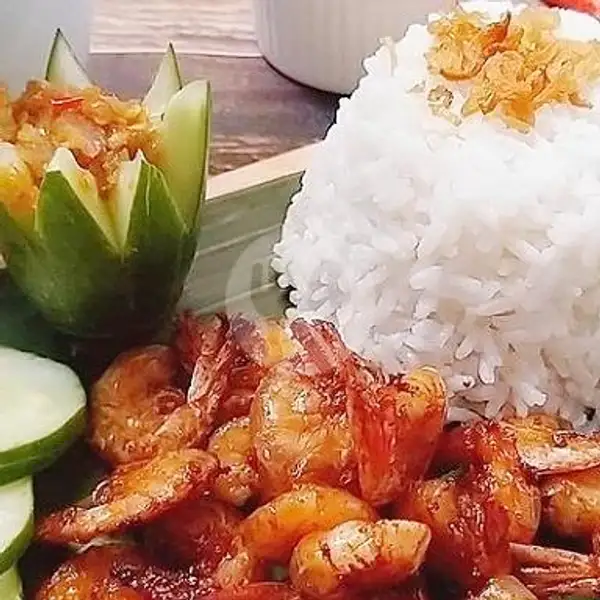 Nasi udang Sambal Bawang | Kwetiau Goreng Dan Nasi Goreng Seafood Makjoss, Batikan