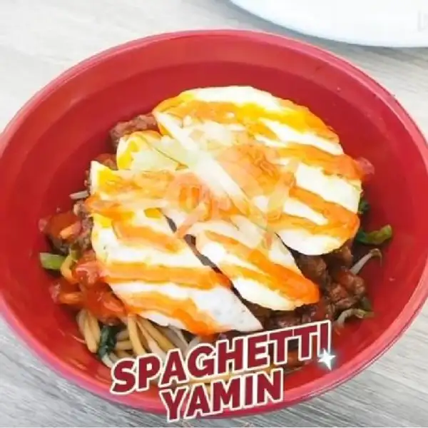Spaghetti Yamin Sweet Chicken | Warung Aldo