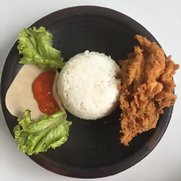 Ayam krispy + nasi | Geprek Onna surabaya