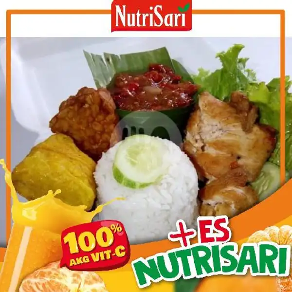 Paket Nasi Ayam Penyet Tahu Tempe + Es Nutrisari | Depot Kayla, Tambaksari