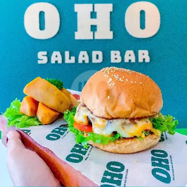 Smashed Chicken Burger | OHO Salad Bar, Denpasar