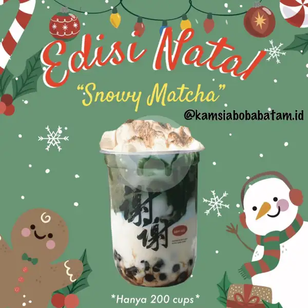 Snowy Matcha | Kamsia Boba, Indomaret Bengkong Ratu