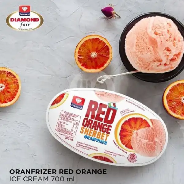 Es Krim Diamond Jeruk Merah 700 ml | Huma Frozen Food