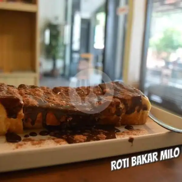 Roti Bakar Kasino Caramel Glaze + Milo | Roti Bakar & Kukus Nadira, Cimahi