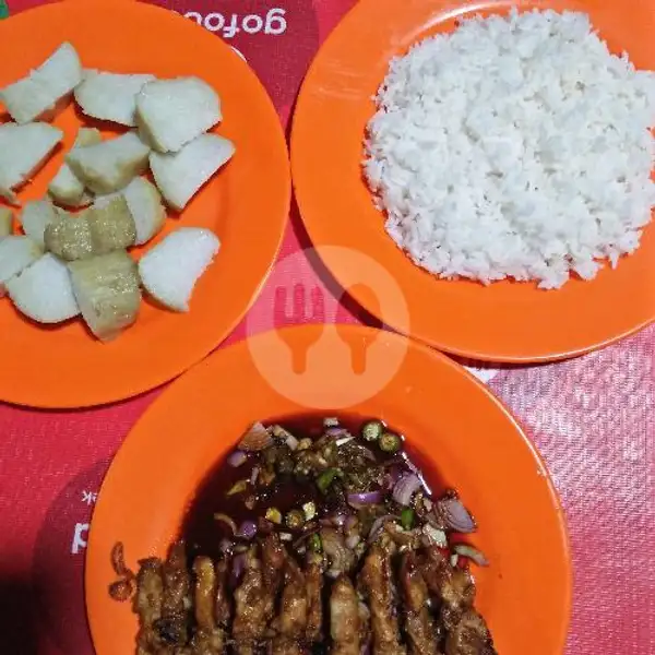 Sate Ayam+nasi. | Sate Madura Cak Mat & Bebek Goreng Madu Rasa, Sungai Panas