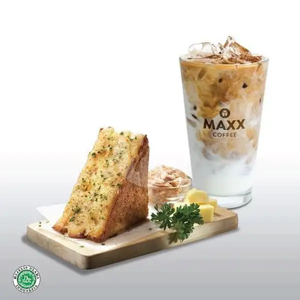 Tuna & Cheese Sandwich & Café Latte Medium | Maxx Coffee, Siloam Makassar