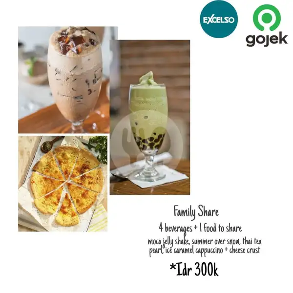 Paket Family Share | Excelso Cafe, Vitka Point Tiban