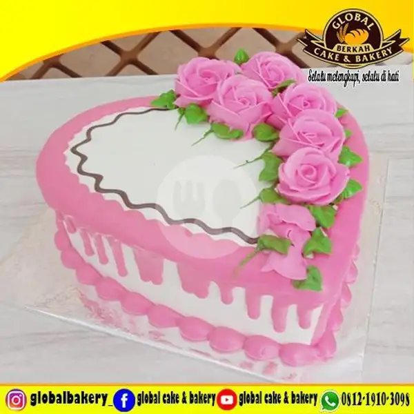 Black Forest Love ( BF L 43) Uk 18x18 | Global Cake & Bakery,  Jagakarsa