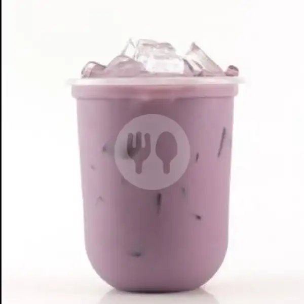 Ice Milk Taro With Jelly | Seblak Suki, Takoyaki, Suki Tomyam, Karees Sapuran
