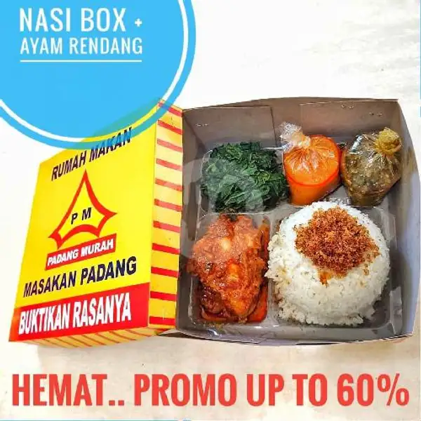 NASI BOX+AYAM RENDANG | Padang Murah