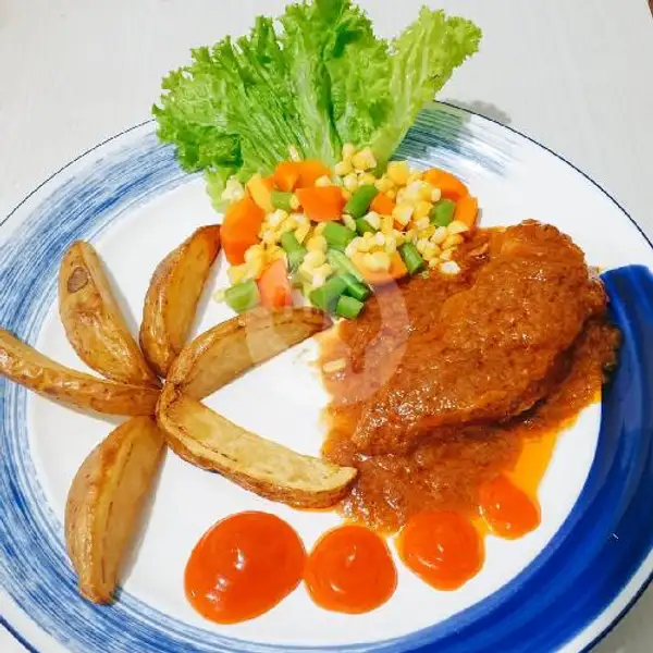 Bistik Ayam + Nasi/Kentang | The Vintage Cafe