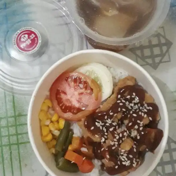 Parah 6, Nasi + Ayam Black Pepper Sauce | PINGG - 22 Chicken Teriyaki, Ayam Bakar & Tahu Petis, Pringgodani