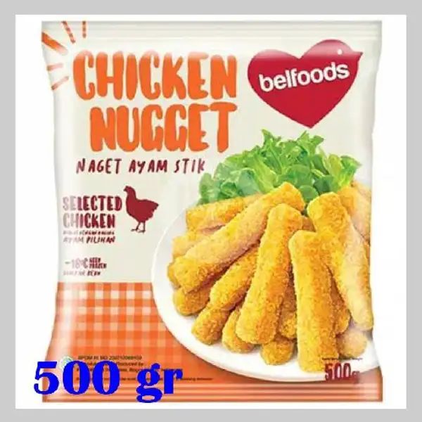 Naget Ayam Stick Belfoods 500 gr | Nopi Frozen Food