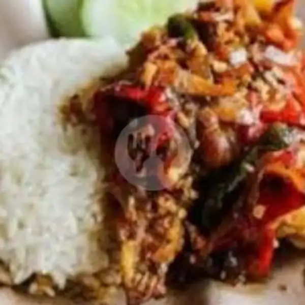Nasi + Ayam Geprek Crispy + Tahu Tempe + Sambal Korek+ Lalapan + Air Mineral | Penyetan Jontor, Driyorejo