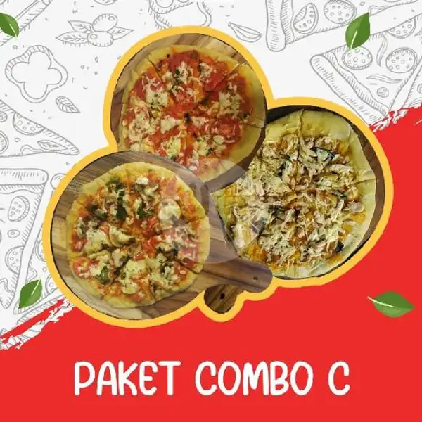 PAKET COMBO C (Larg Chicken Pizza, Larg Alapunci Pizza, Larg Margherita Pizza) | Pizza Wan