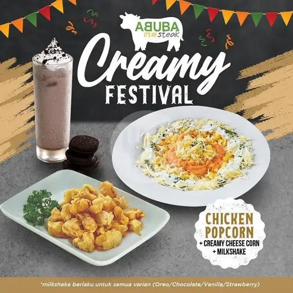 Creamy Fest Chicken Popcorn | Abuba Steak, Bekasi