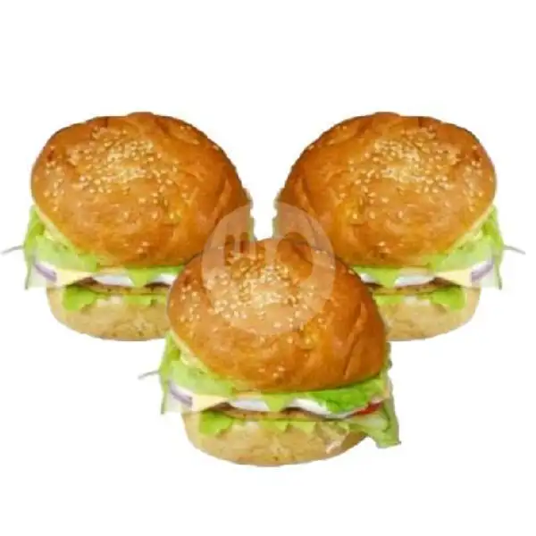 Paket 3 Burger BBQ, Bolognaise, Lada Hitam | Kedai Roti Bakar Big Size, Pisangan Lama